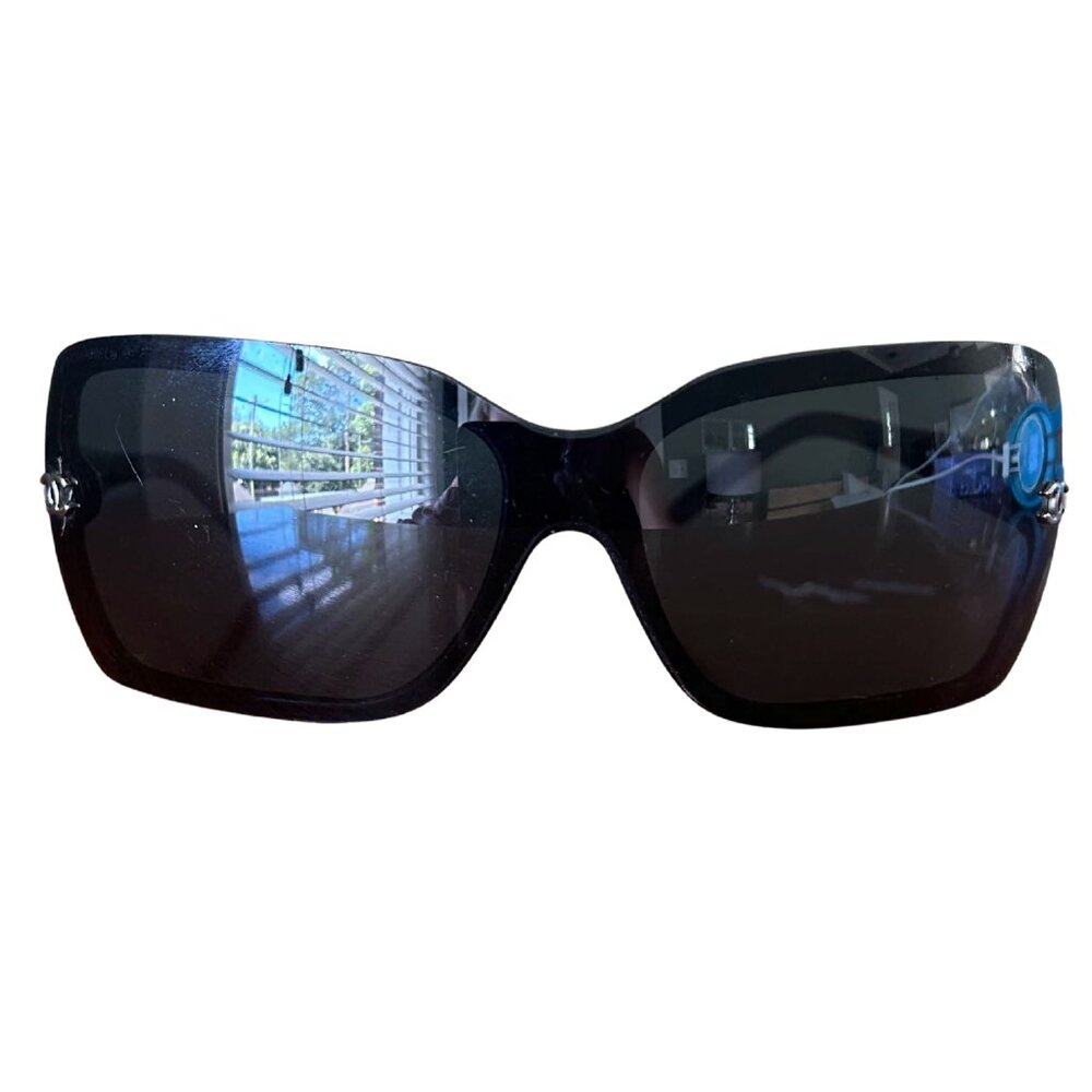 Black CHANEL Wrap Sunglasses